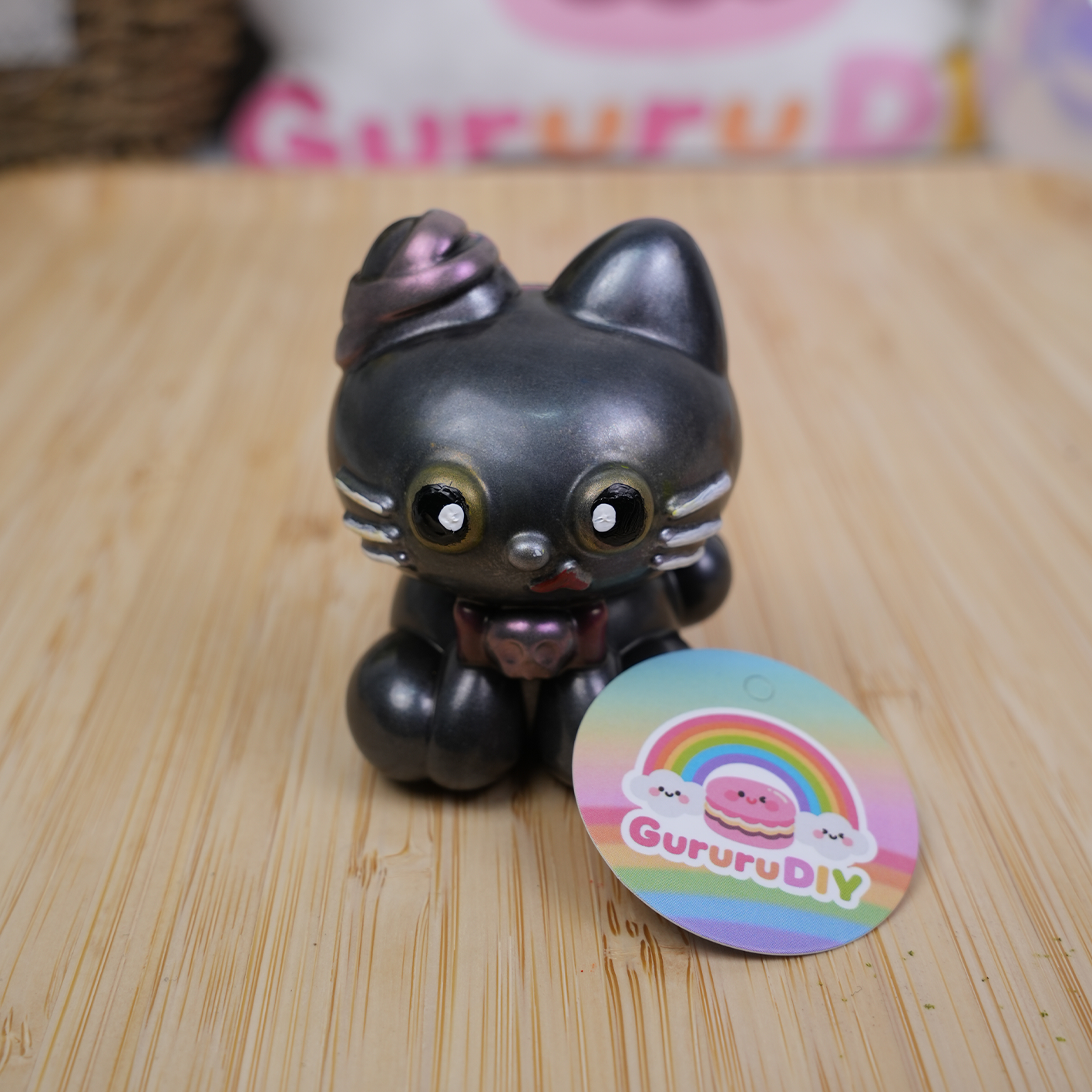 レジン完成品-黒い子猫