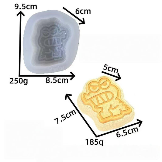 スクイ一ズ作成用型- ワニ山のミルフイ一ユビスケット