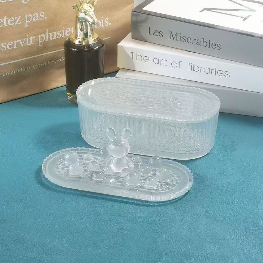 レジン作成用型- 橋円形スタッキング収納ポックス