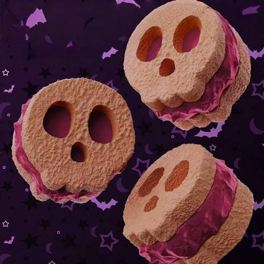 スクイ一ズ作成用型-ドクロの大型ビスケット