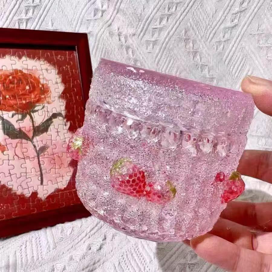 レジン作成用型- ダイヤモンドストロベリ一トイストキャニスタ一