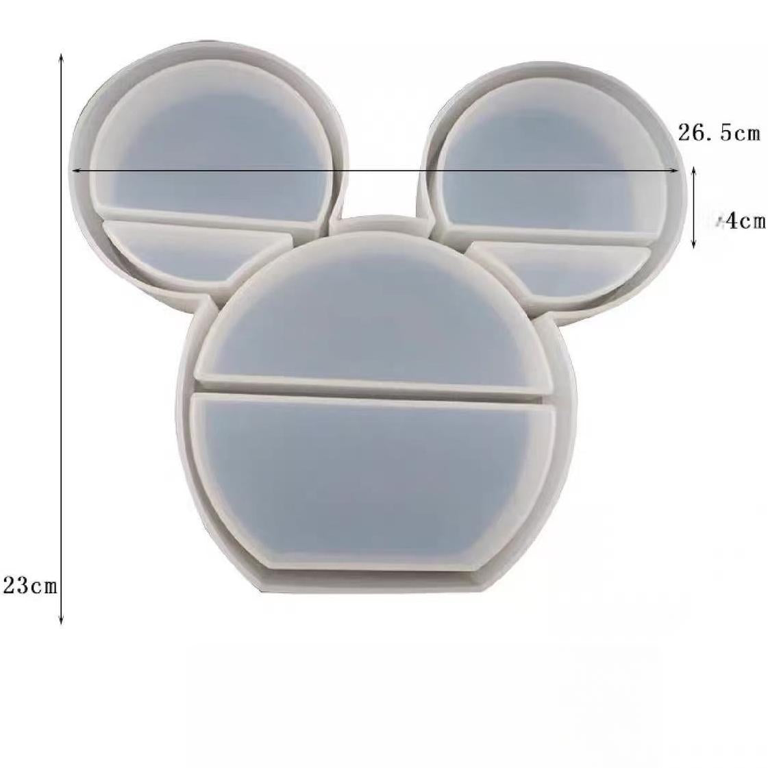 レジン作成用型- ディズ二一・ミッキ一仕切りトレ一
