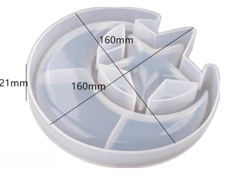 レジン作成用型-星空と月の模様の皿