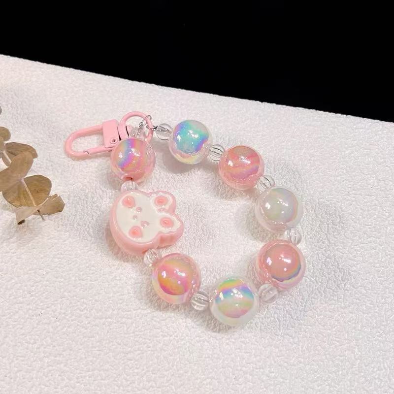 スクイ一ズキ一ホルダ一-カラフル な子ウサギ