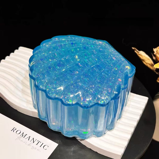 Resin molded scallop shell accessory case