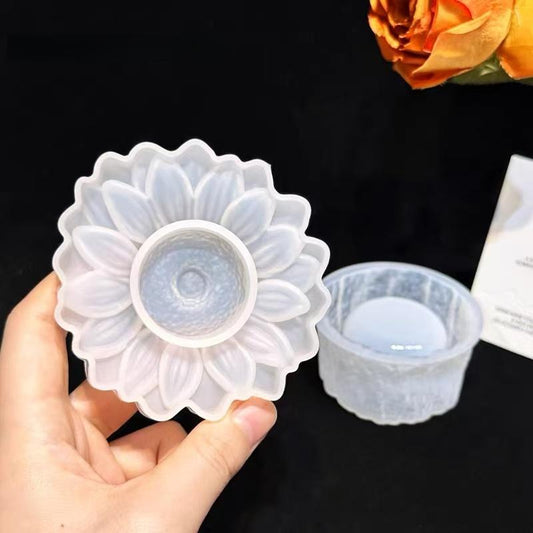 Resin Mold - Sunflower Storage Tin