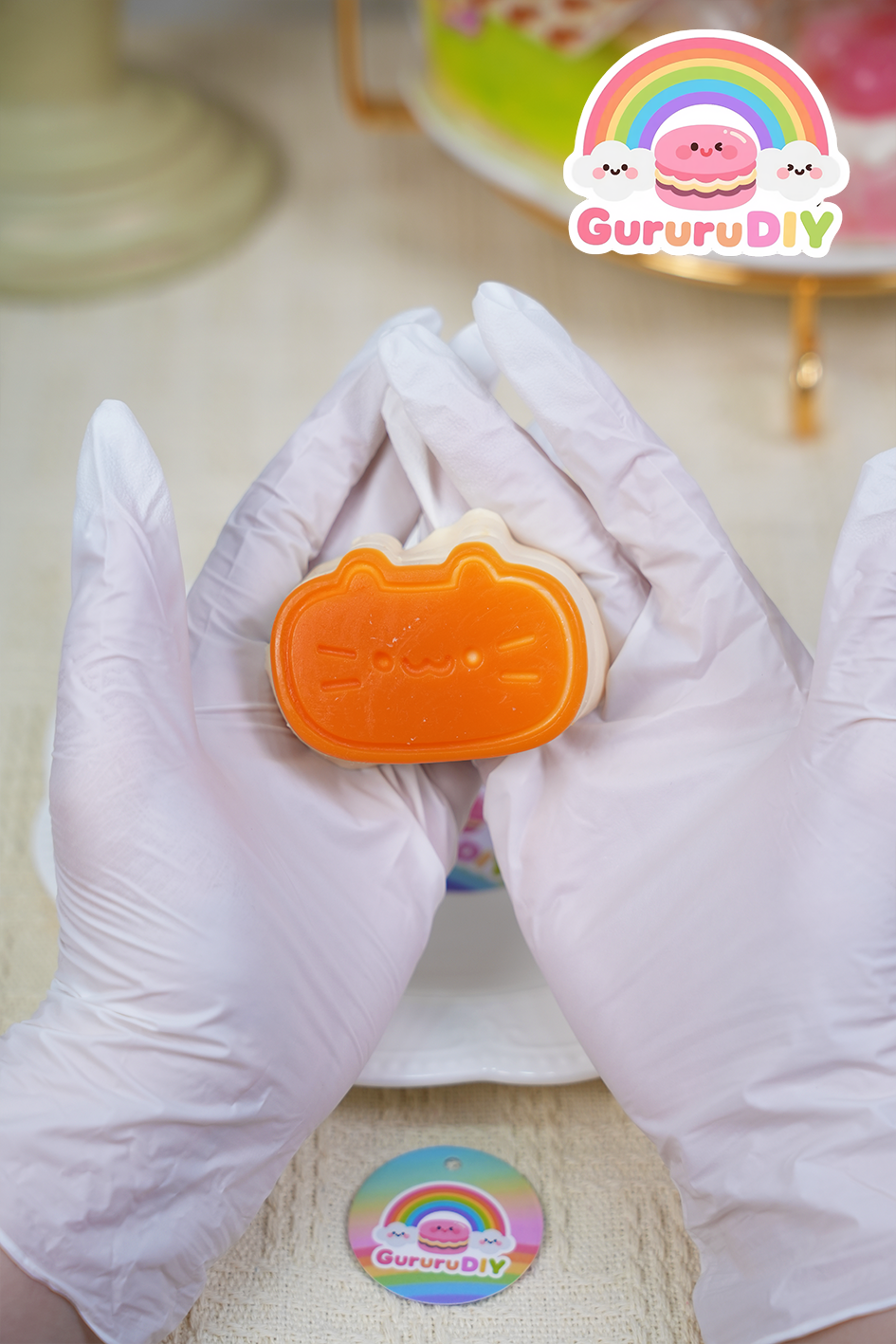 スクイ一ズ完成品-キャラメルのネコ造型プリン