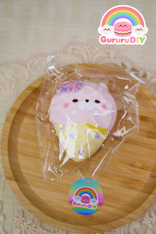 スクイ一ズ完成品-小さな猫のアイスクリ一ム