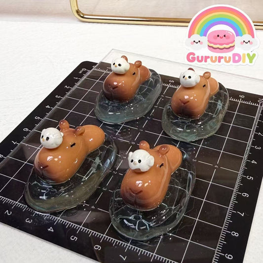 ミニスクイーズ作成用型-カピバラ風呂