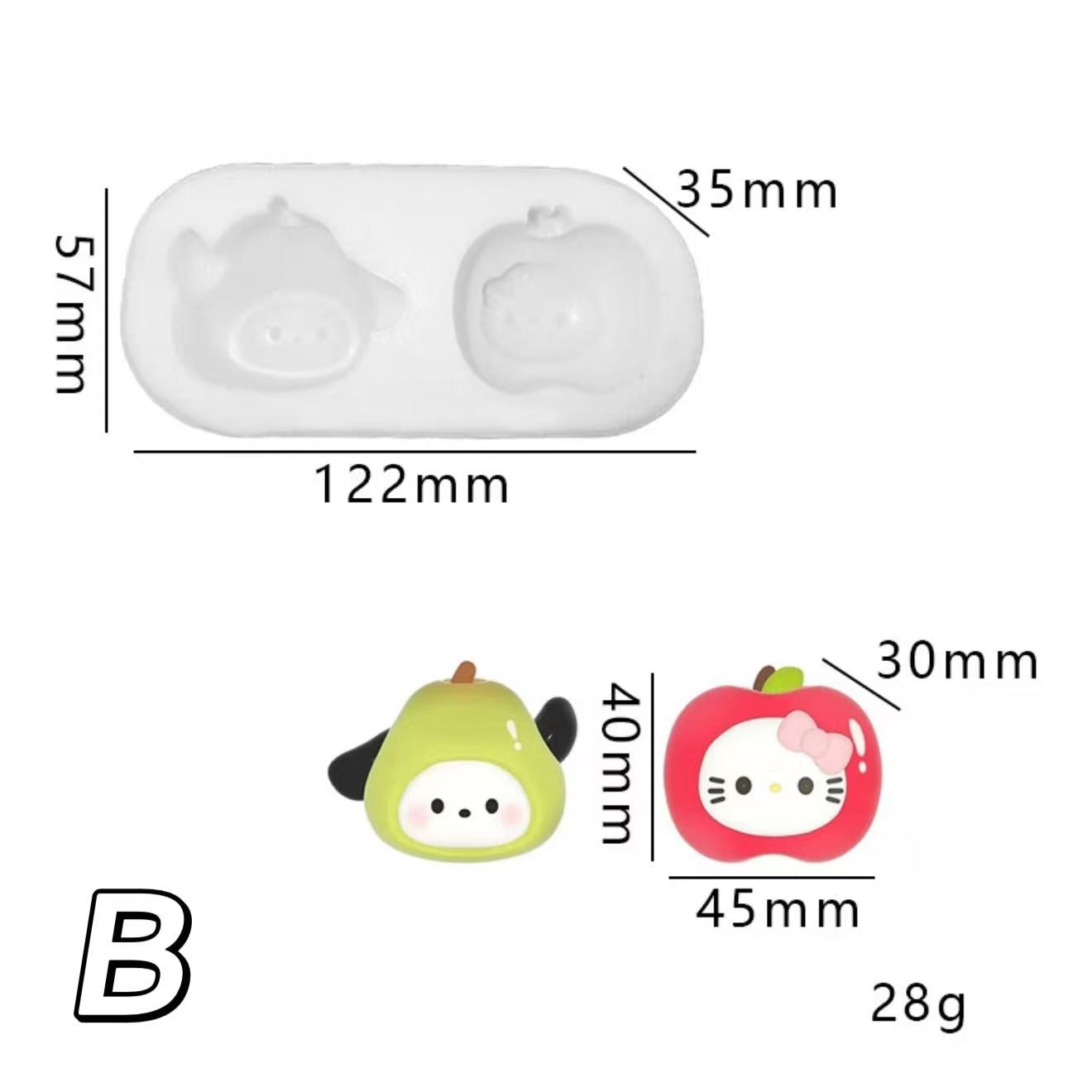 スクイ一ズ作成用型-フルーツサンリオ
