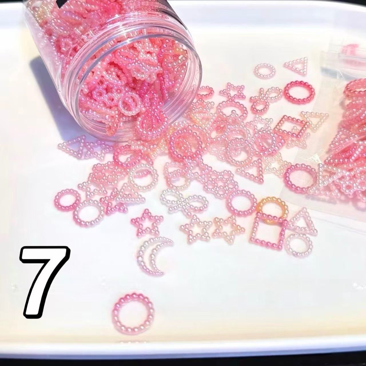 スクイーズ-2色グラデーション透かしリボン飾り(10g)
