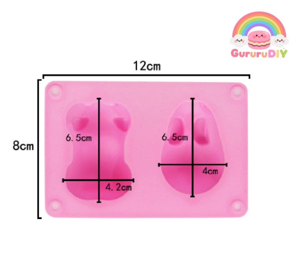 Resin molds - rabbit and pig