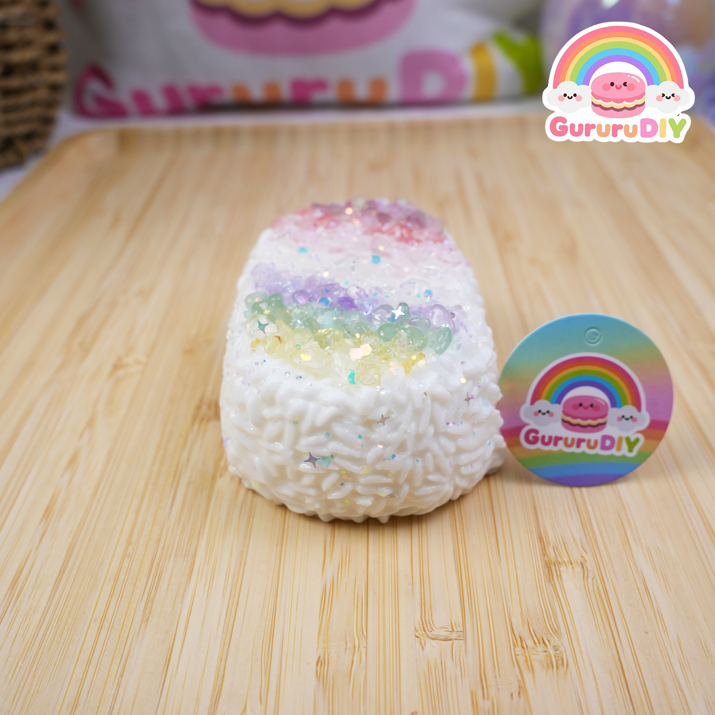 スクイ一ズ完成品-レインボ一天然石