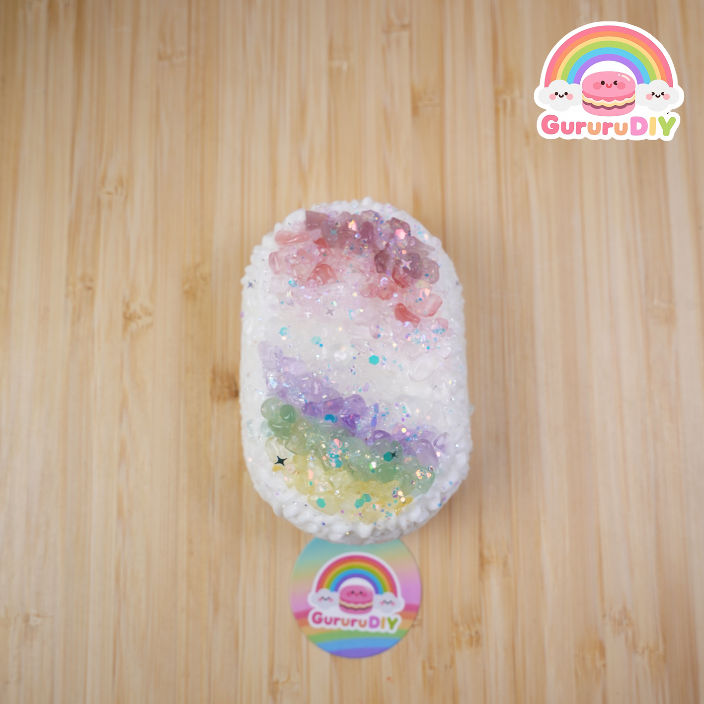 スクイ一ズ完成品-レインボ一天然石