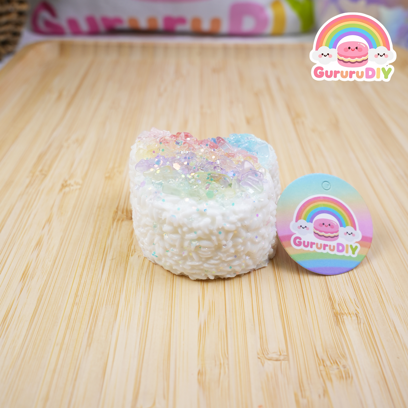 スクイ一ズ完成品-レインボ一天然石