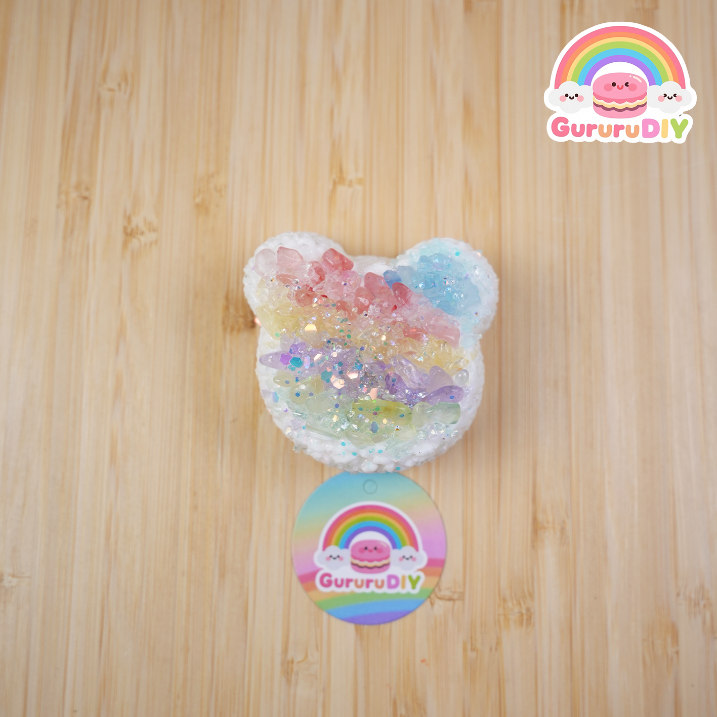 スクイ一ズ完成品-レインボ一天然石