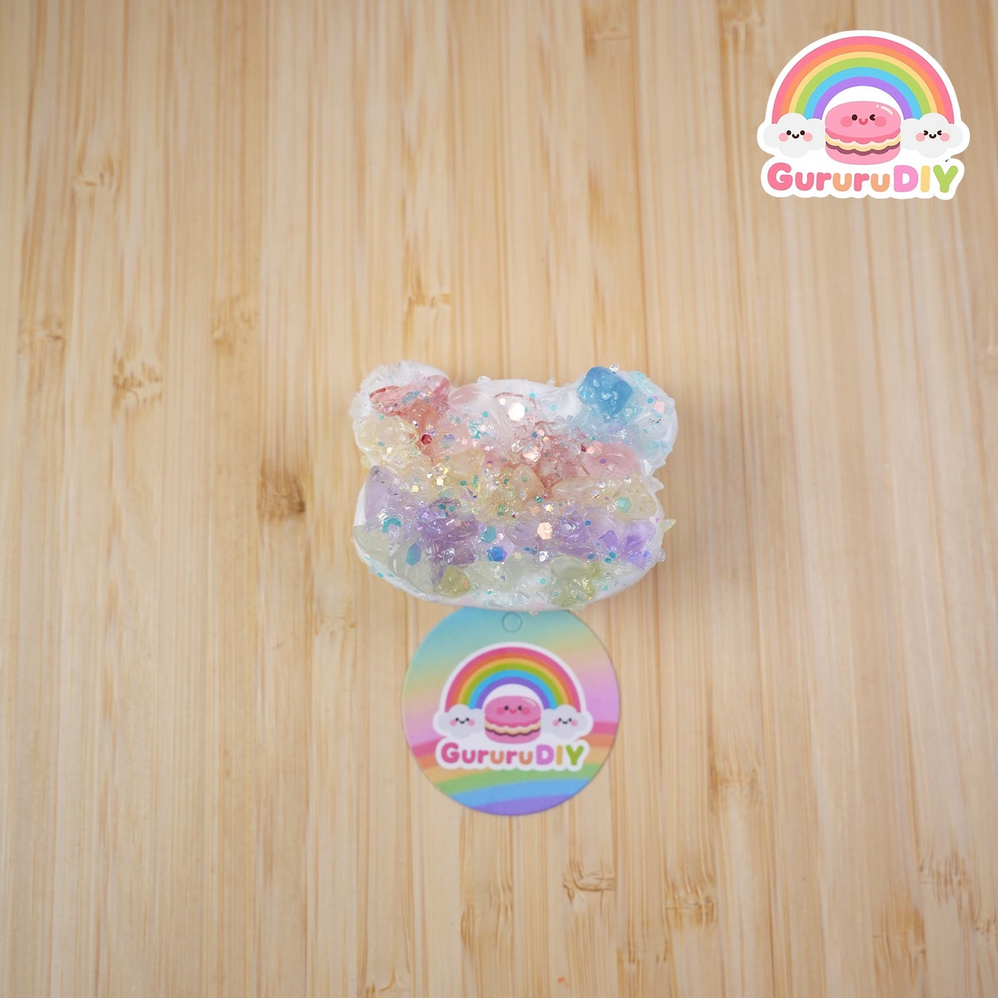 スクイ一ズ完成品-レインボ一天然石