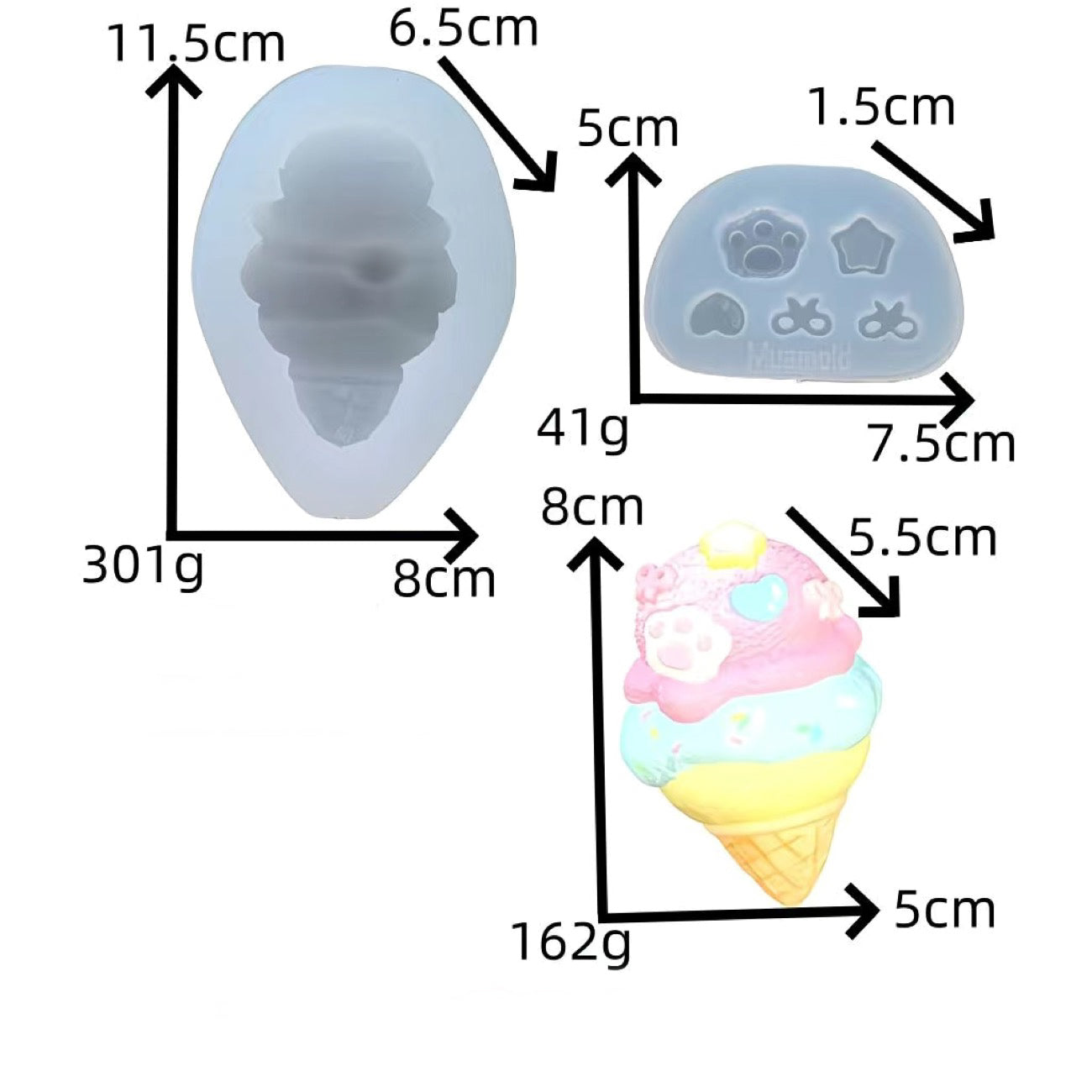 スクイ一ズ作成用型-ソフトクリ一ム