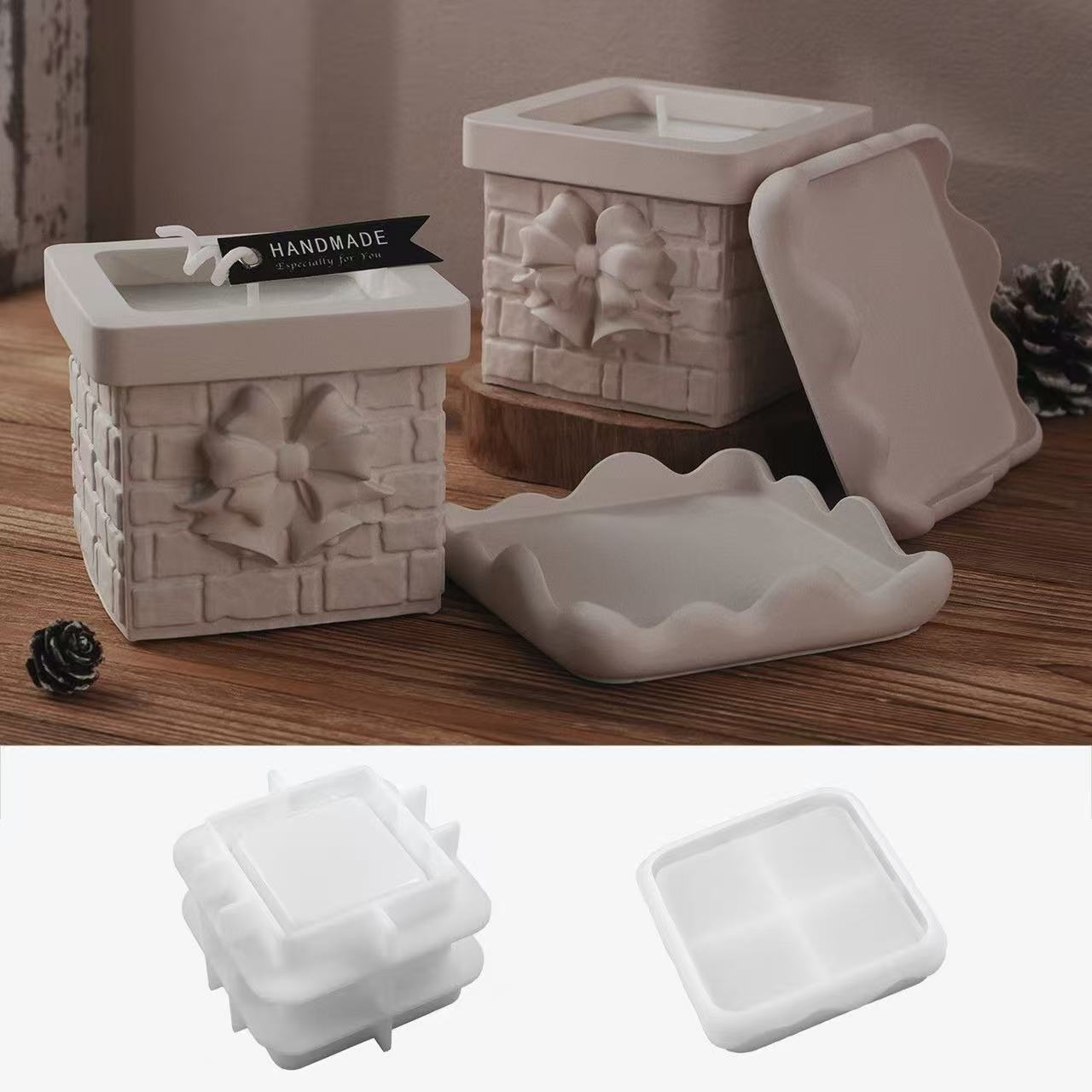 レジン作成用型-雪を頂いた煙突