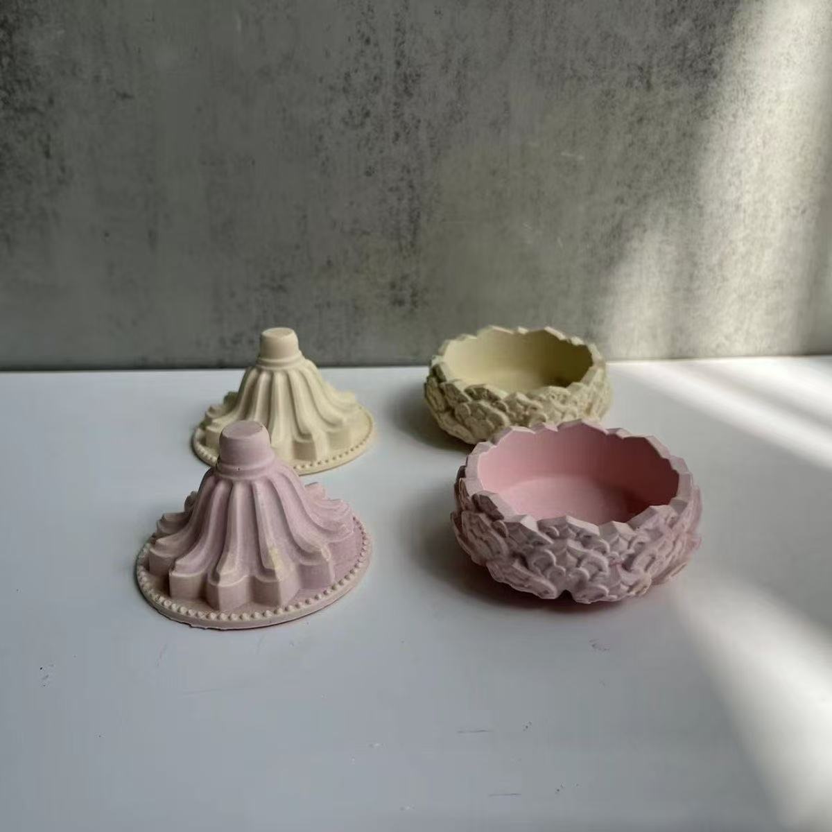 レジン作成用型-蓮のキャンドルスタンド