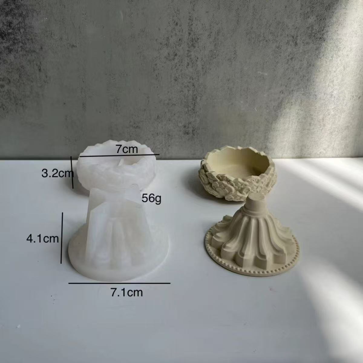 レジン作成用型-蓮のキャンドルスタンド