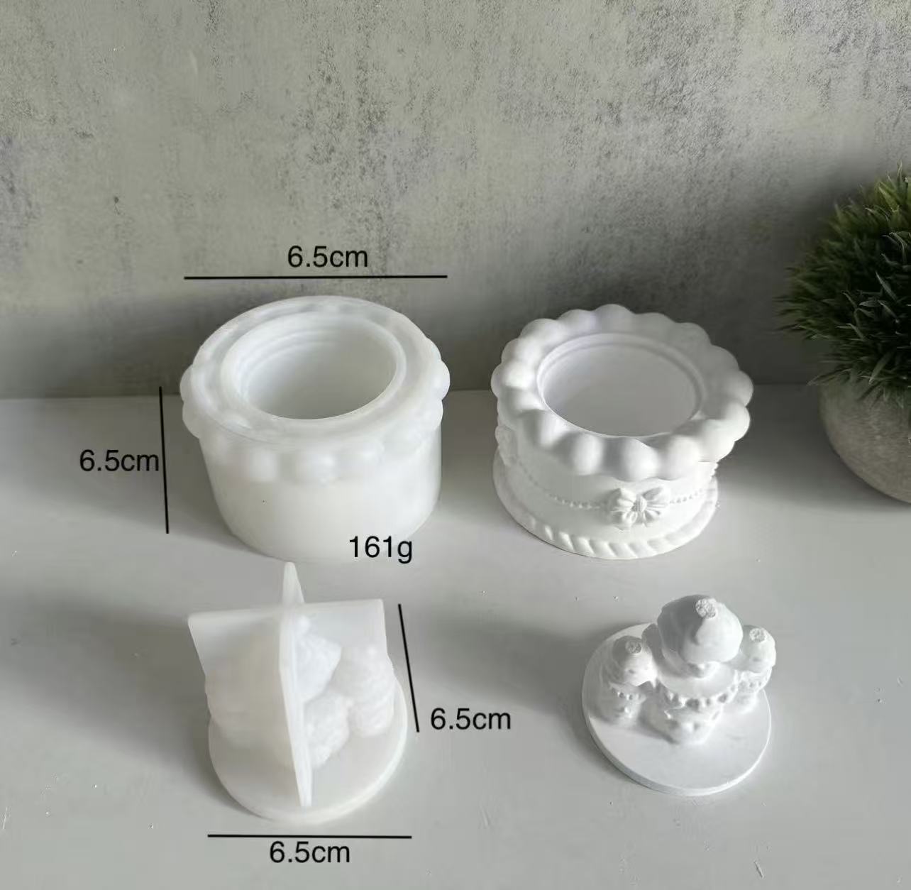 レジン作成用型-城のケ一キ型