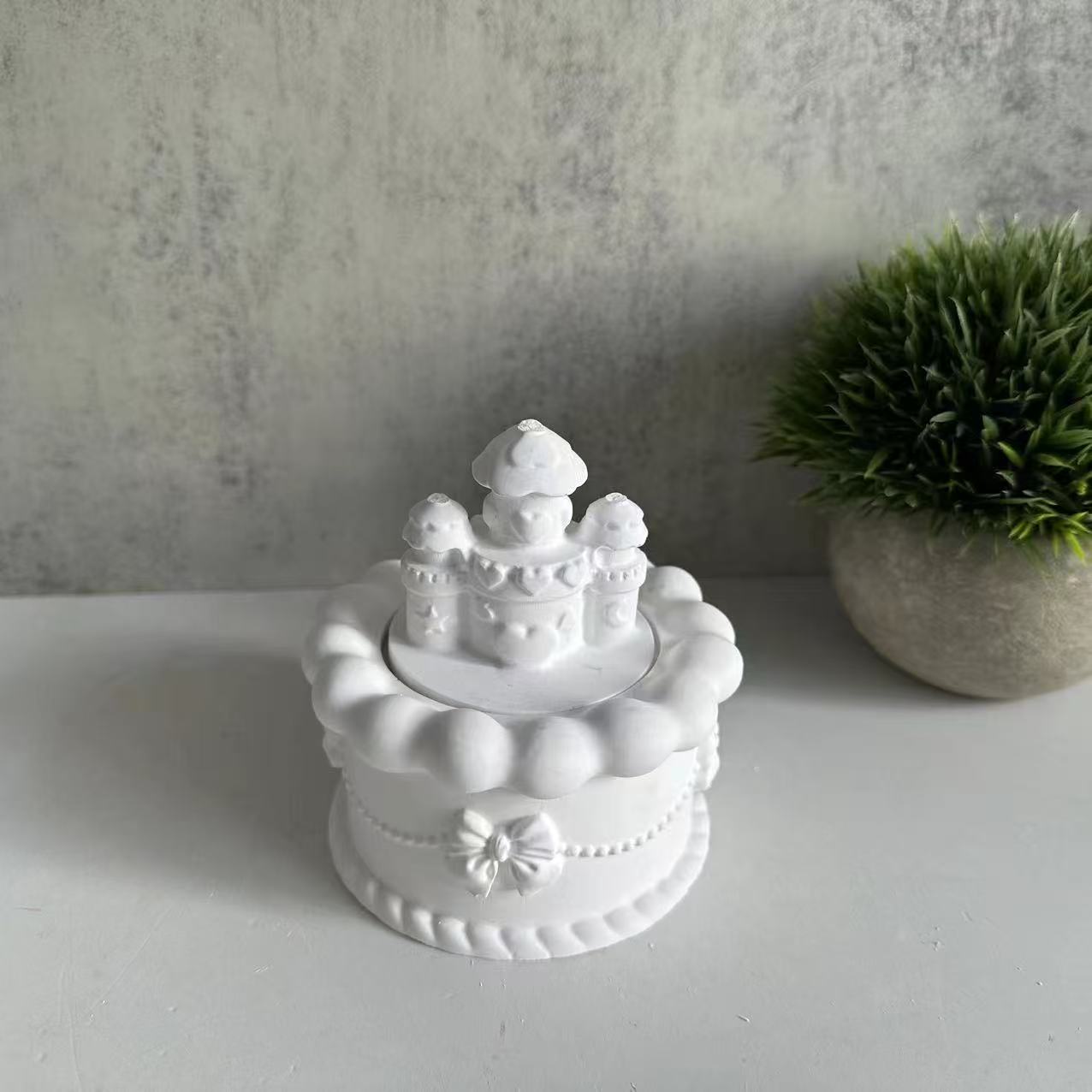 レジン作成用型-城のケ一キ型