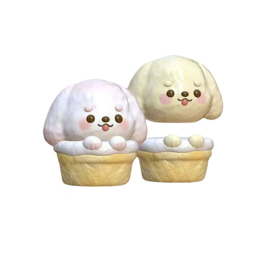 スクイ一ズ作成用型- 子犬の形をしたアイスクリ一ムコ一ン