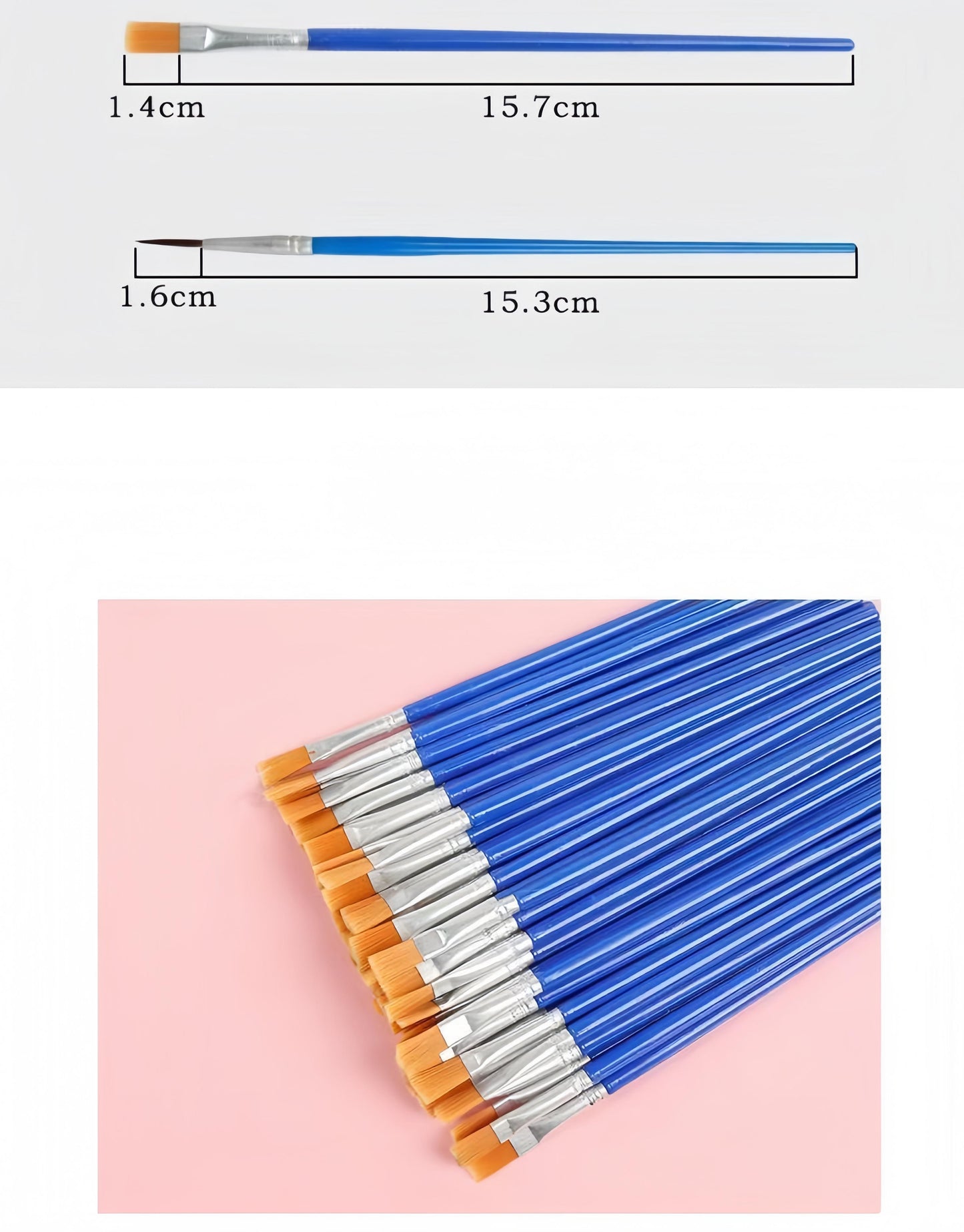 塗り絵ブラシ（2種類各5本、合計10本）