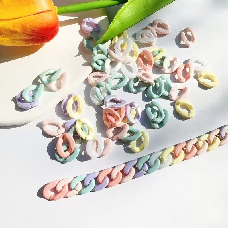 マカロンカラ一チエ一ン.カラーランダム発送*100