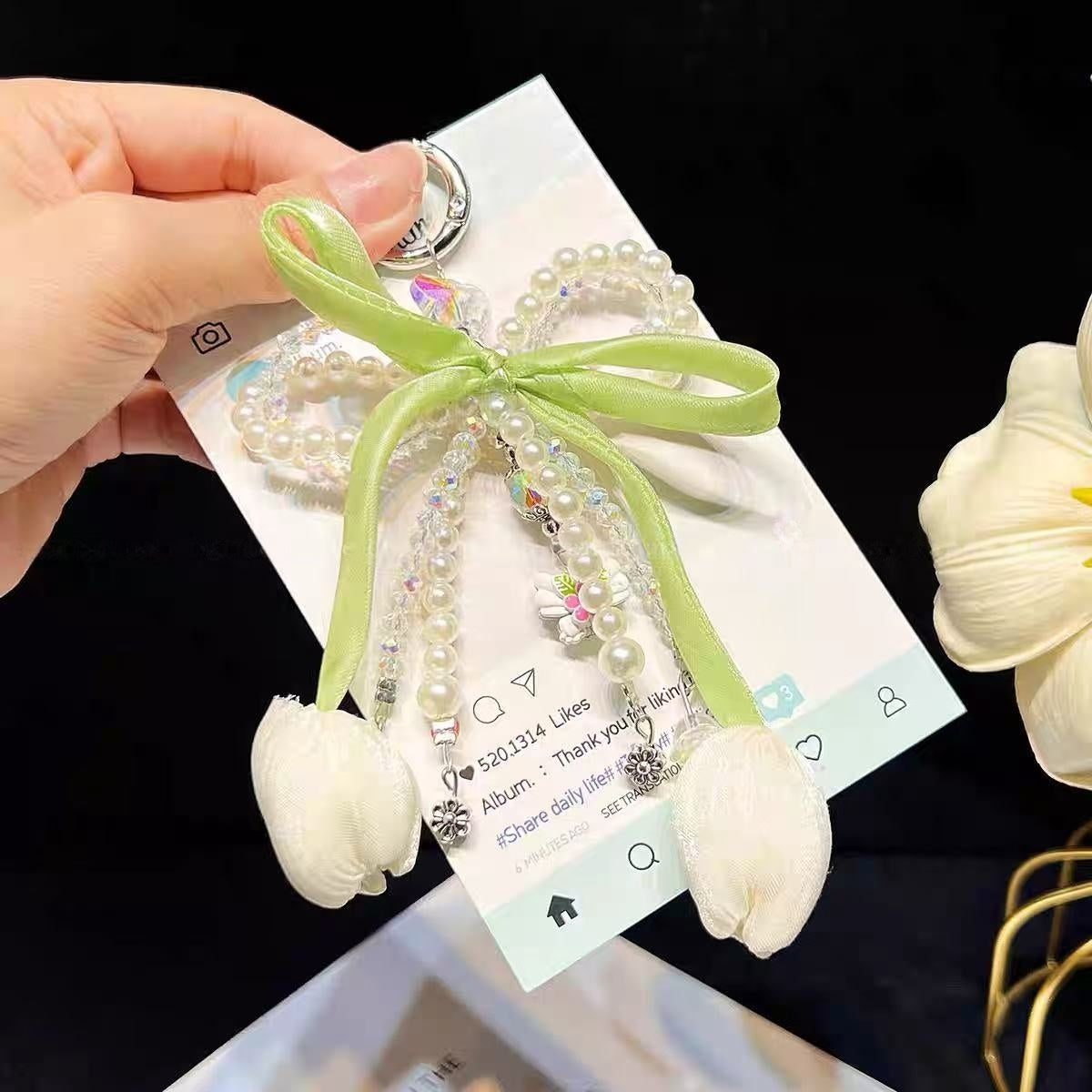 Squeezer Holder - Pearl Ribbon