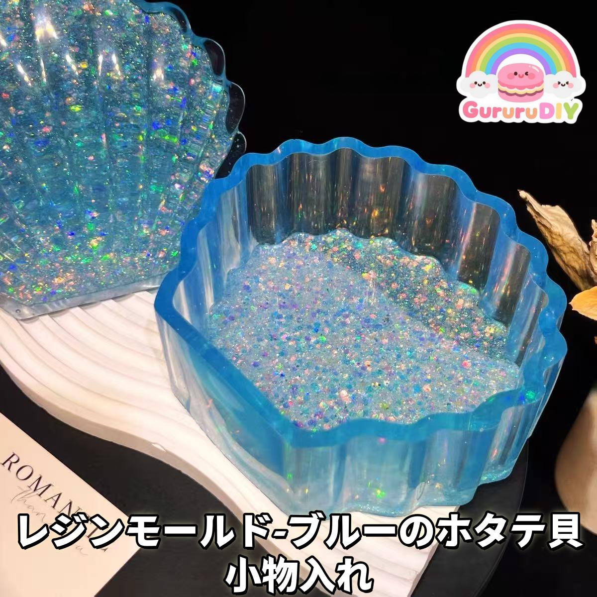 Resin molded scallop shell accessory case