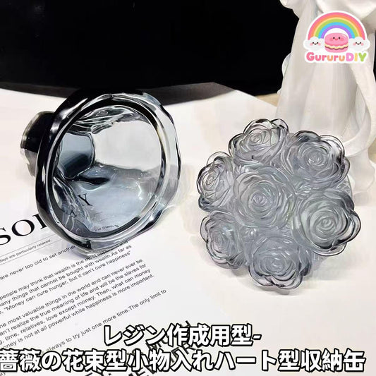 Resin mold - Rose bouquet trinket box, 81-inch storage can