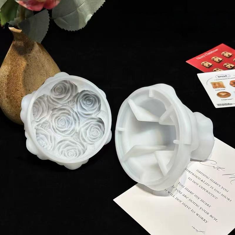 Resin mold - Rose bouquet trinket box, 81-inch storage can