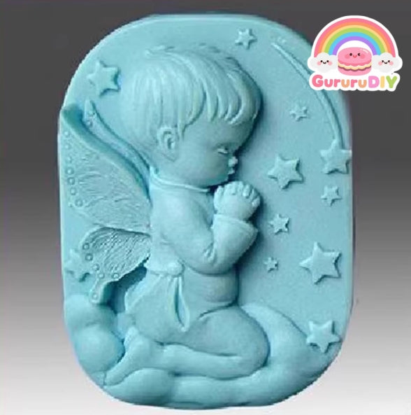 Squishy mold - Praying boy angel