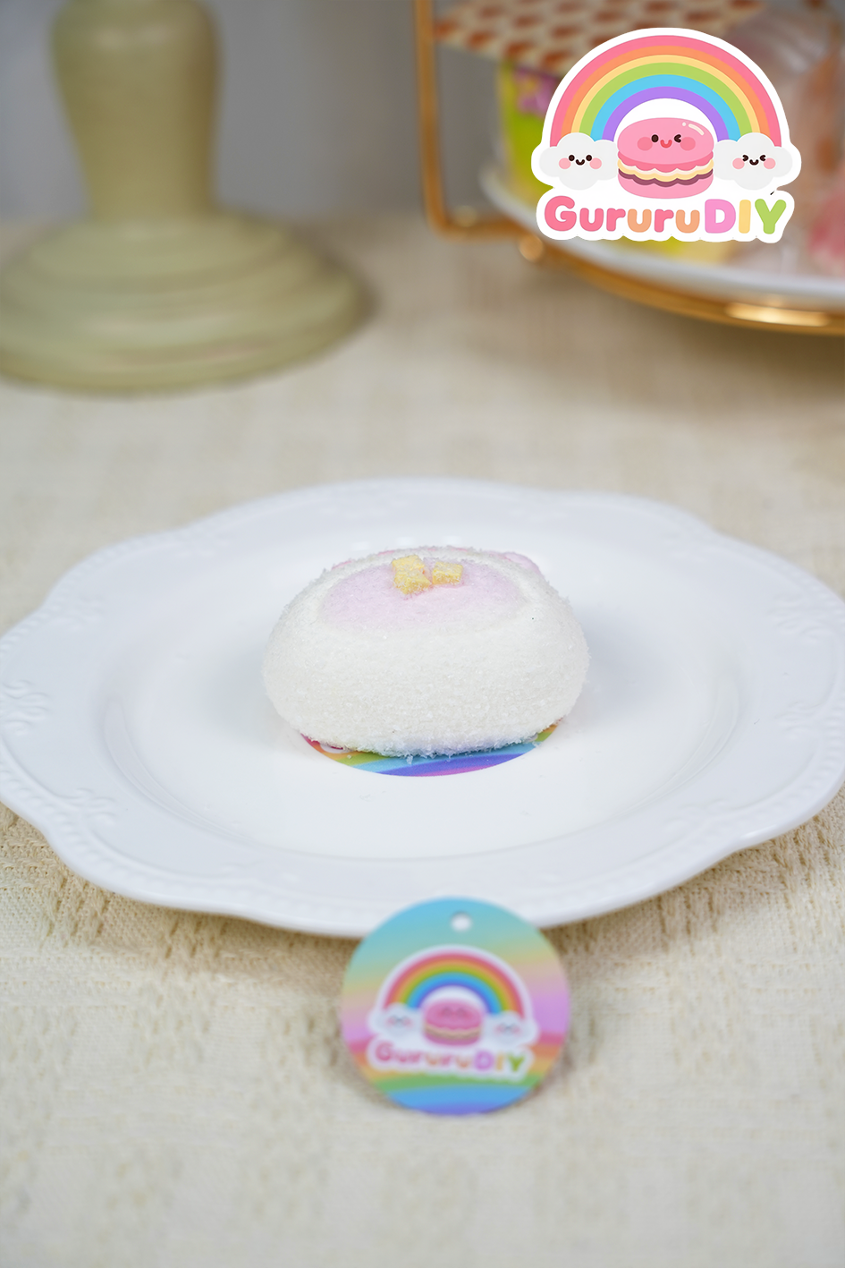 スクイ一ズ完成品-ふわふわの小猫大福