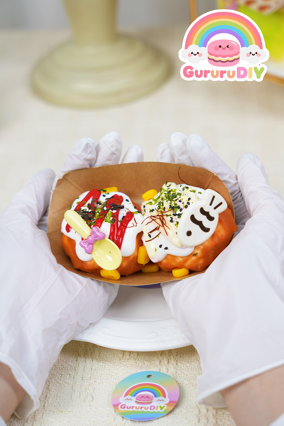 スクイ一ズ完成品-二つのたこ焼き