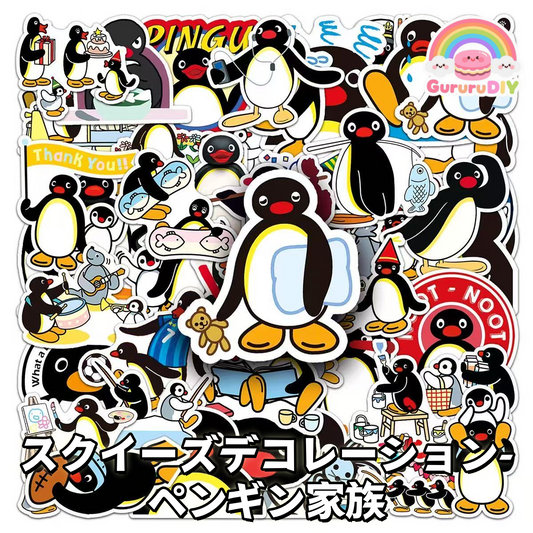 スクイ一ズデコレーション-ペンギン家族