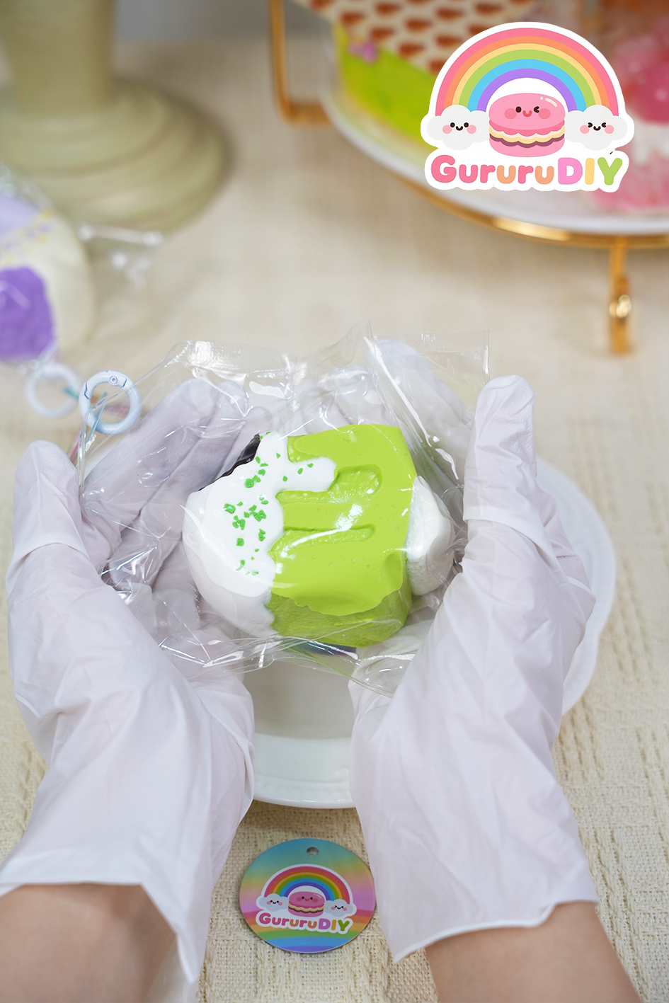 スクイ一ズ完成品-抹茶と小豆のアイスクリ一ム