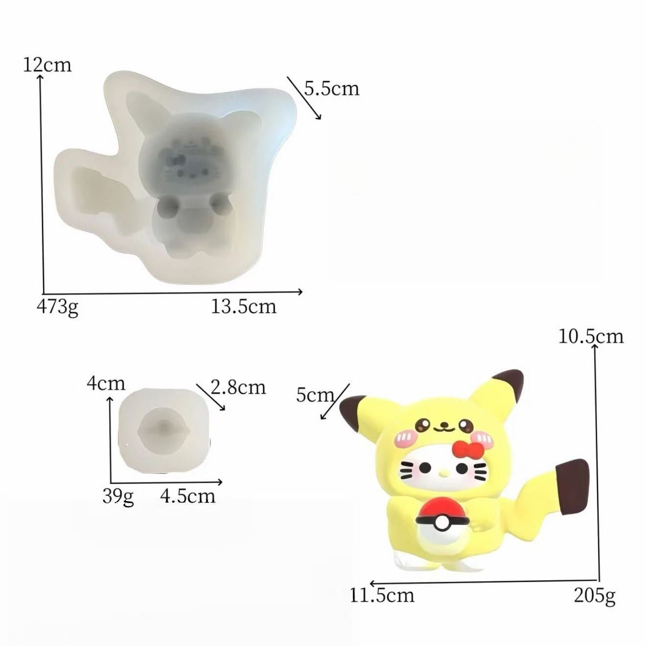 スクイ一ズ作成用型-ポケモン × キティちゃん シリーズ