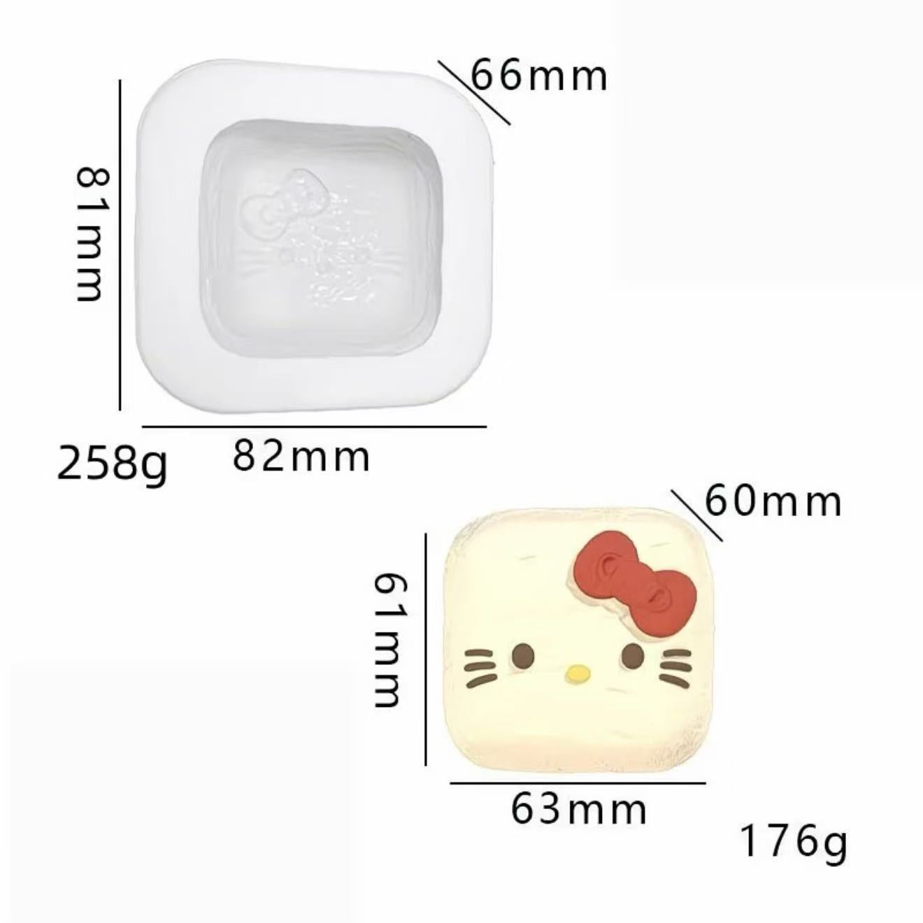 スクイ一ズ作成用型-キティちゃんの小さな四角