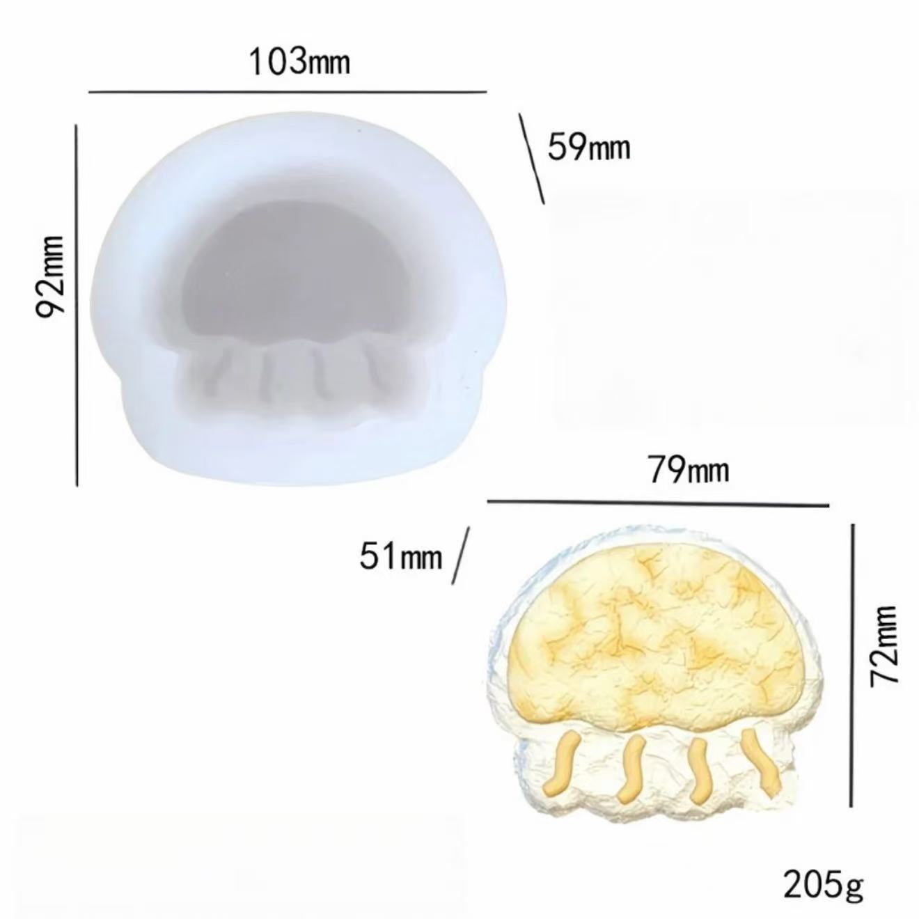 スクイ一ズ作成用型-クラゲクッキー