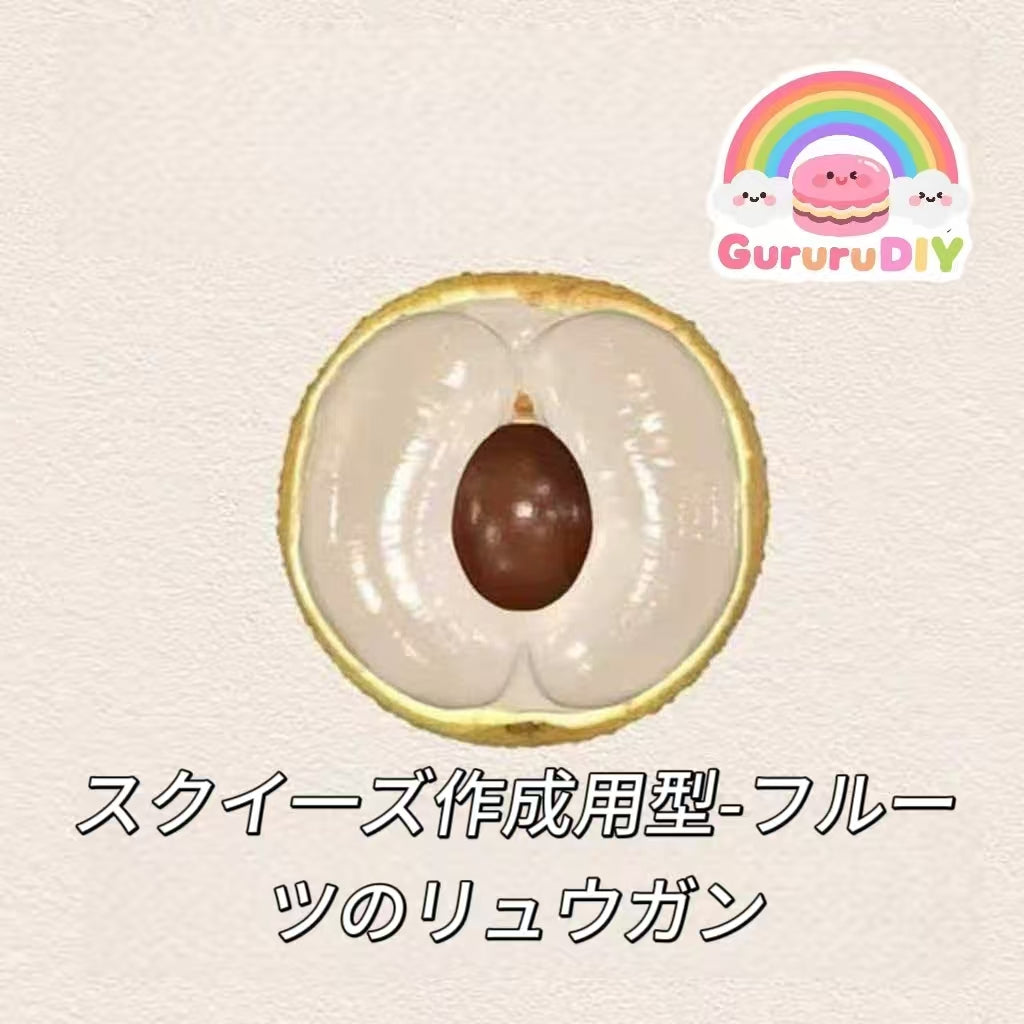 スクイ一ズ作成用型-フルーツのリュウガン