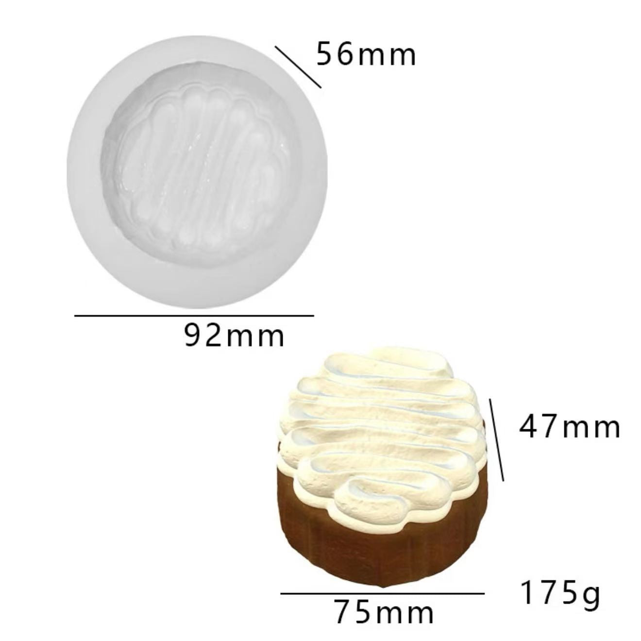 スクイ一ズ作成用型-クリームバスクチーズケーキ