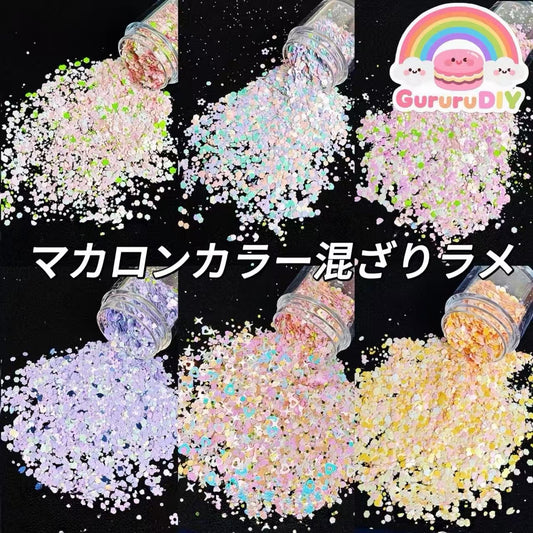 手作りボールスクイーズ-マカロンカラー混ざりラメ（6色*20g）