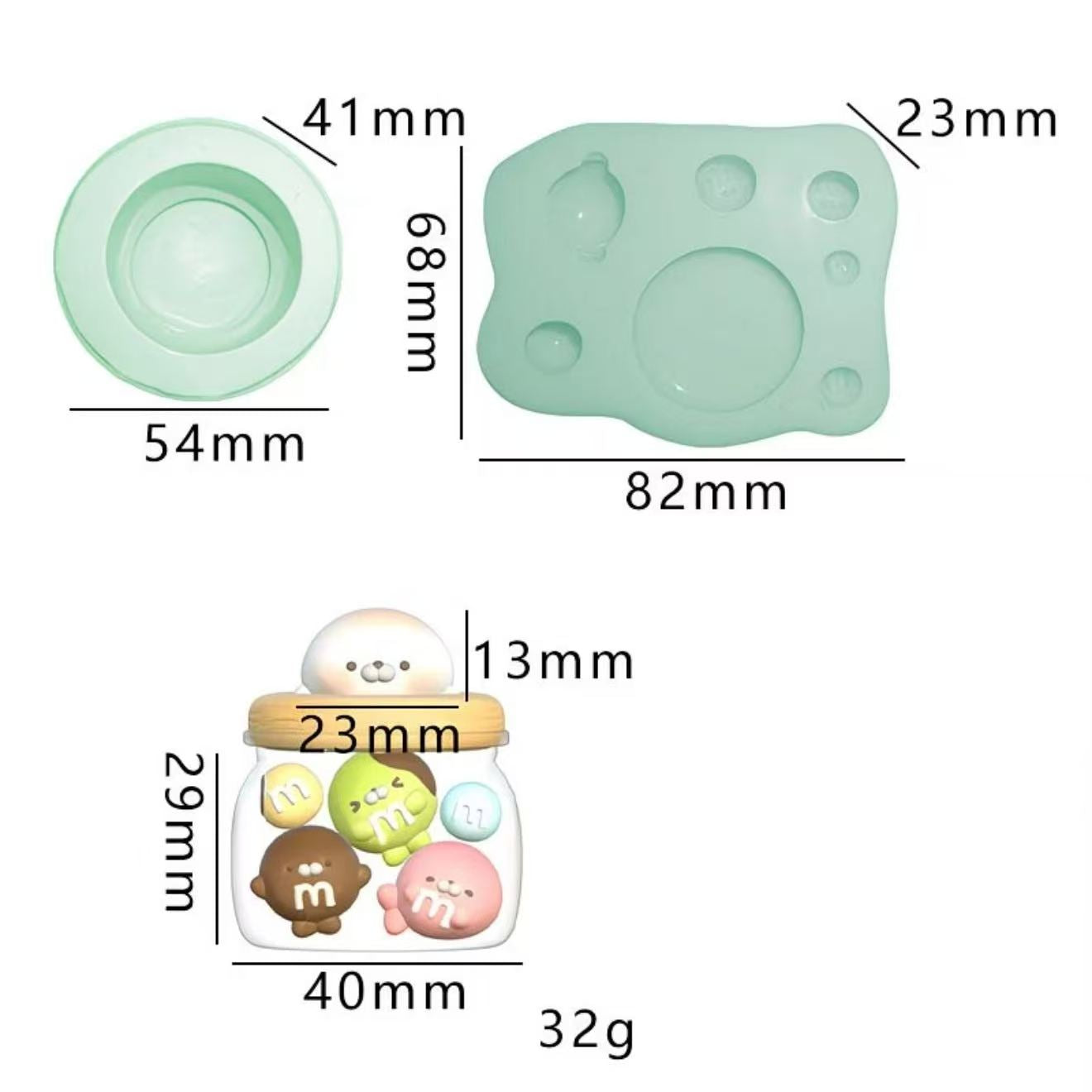 スクイ一ズ作成用型-アザラシM＆M缶