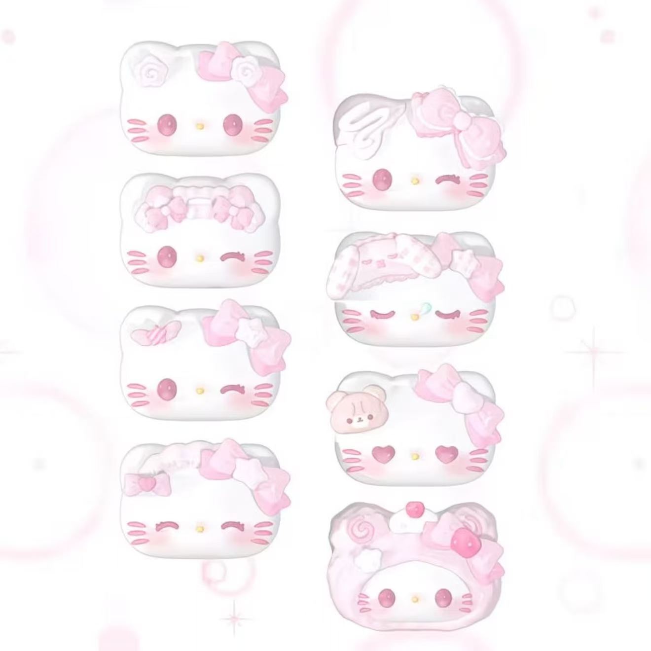 スクイ一ズ作成用型-キティちゃんリボン小物トレイ（3個セット）