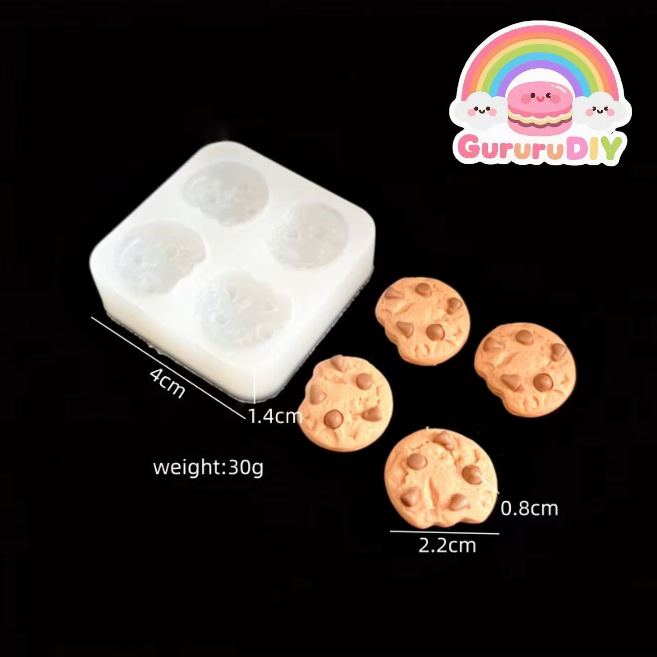 ミニスクイーズ作成用型-揚げパンネコくまクッキー