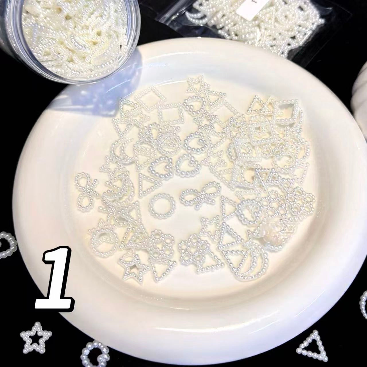スクイーズ-2色グラデーション透かしリボン飾り（10g）