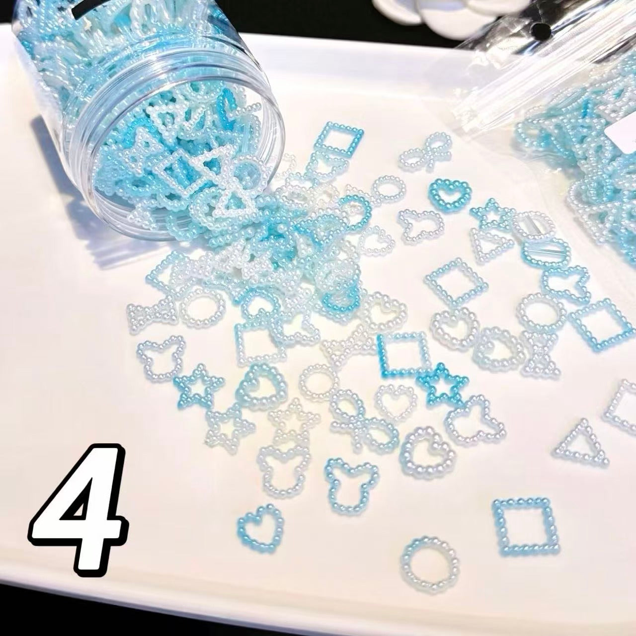 スクイーズ-2色グラデーション透かしリボン飾り（10g）